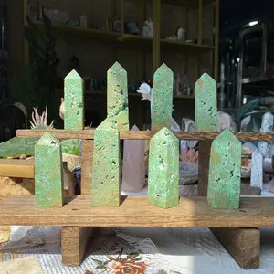 Natural Crystal Chrysoprase Point Collection