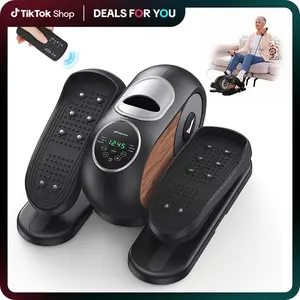 Merach Under Desk Elliptical Machine, Leg Exerciser While Sitting for Seniors with Remote Control & 12-Speeds，Quiet Portable Electric Seated Pedal Exerciser Machine for Home Office