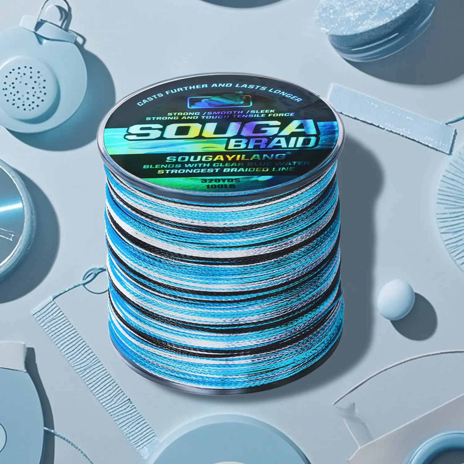 Sougayilang SOUGA BRAID Fishing Line 320 Yards Abrasion Resistant Superline Zero Stretch Smaller Diameter Must Have for Enhanced Sensitivity and Durability