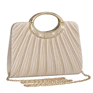 Women's Fashion Sparkling Crystal Rhinestone Evening Clutch, Glittering Luxury Diamond Studded Formal Dress Purse, Crossbody Bag, Bridal Clutch, Suitable for Gala, Party, Birthday, Wedding, As Birthday Gift
