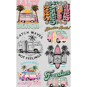 SALTY BEACH VW PREMADEGANGSHEET  - 22X36  DTF TRANSFERS - DIRECT TO FILM