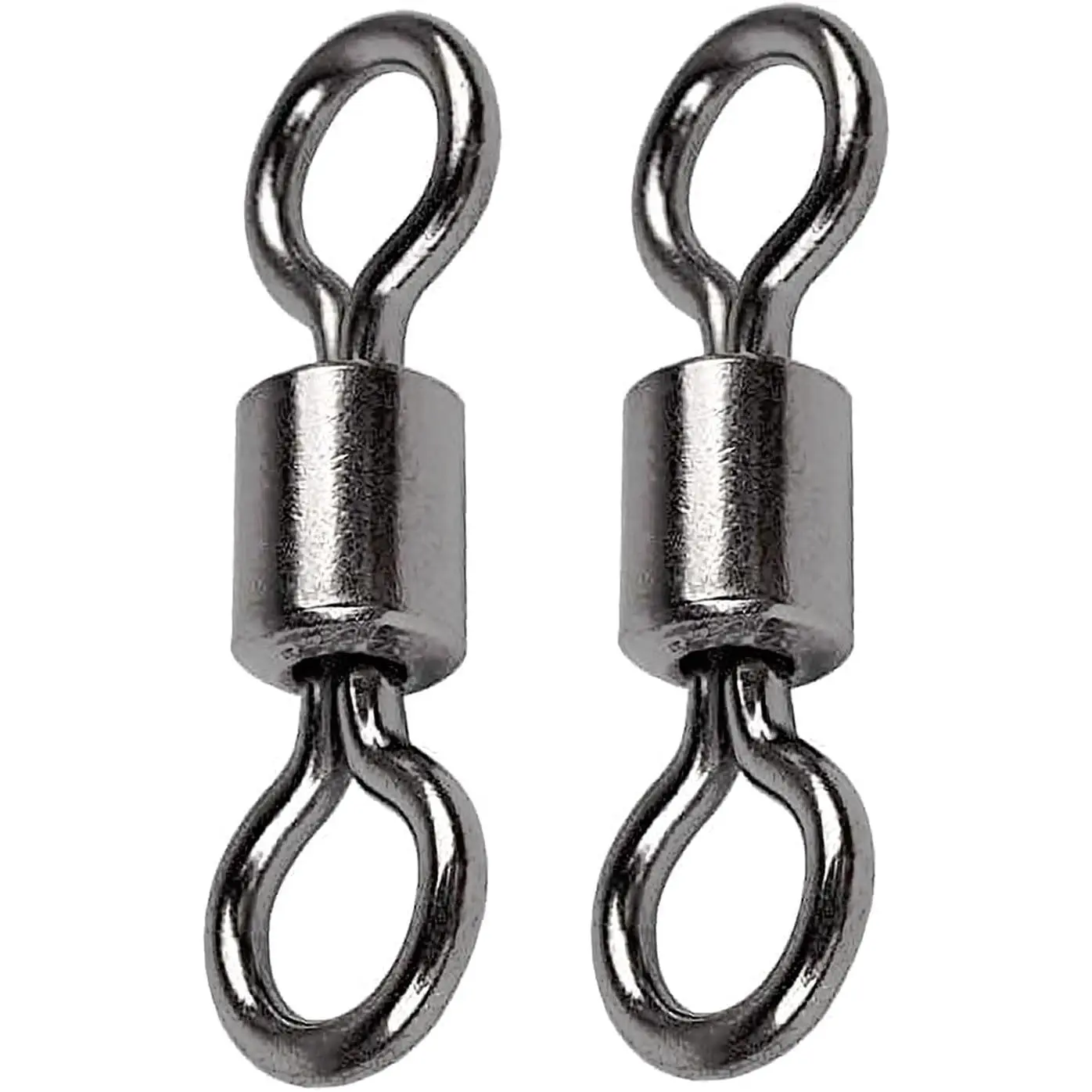 Stainless Steel Swivels Fishing Lure Barrel Saltwater Swivel Fishing Strength Quick Change Fishing Swivels Rolling Black Nickel
