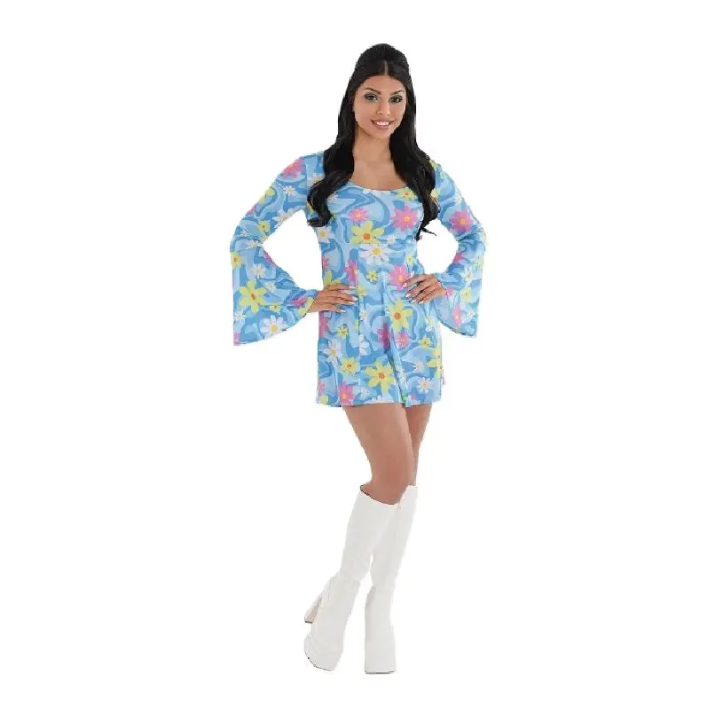 Flower Power Mini Dress - 1960's 1970's - Mod - Costume - Women - 3 Sizes