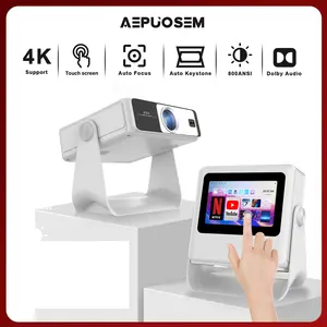 Touch Screen Projector A10pro / 7-inch touch screen, native 1080P, supports 4K, auto focus and correction, Dolby sound, Wi-Fi 6, Bluetooth connection, 180° rotation, home projector, outdoor projector, suitable for games, movies and gifts.