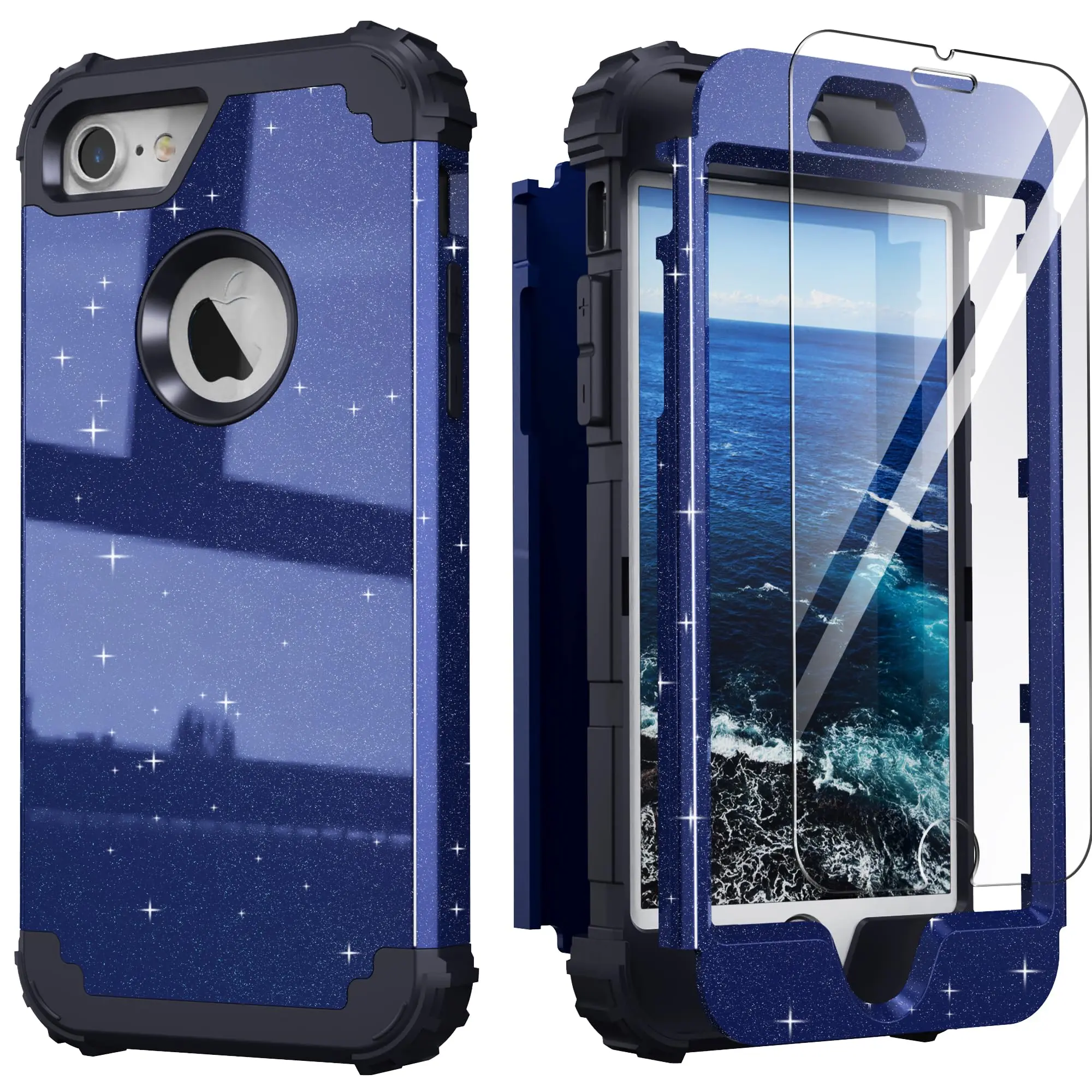 Glitter Blue Black