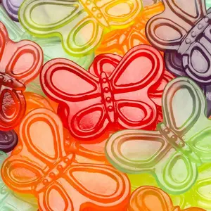 Large Gummi Butterflies Colorful Fruity Chewy Candy Treats - (8oz)