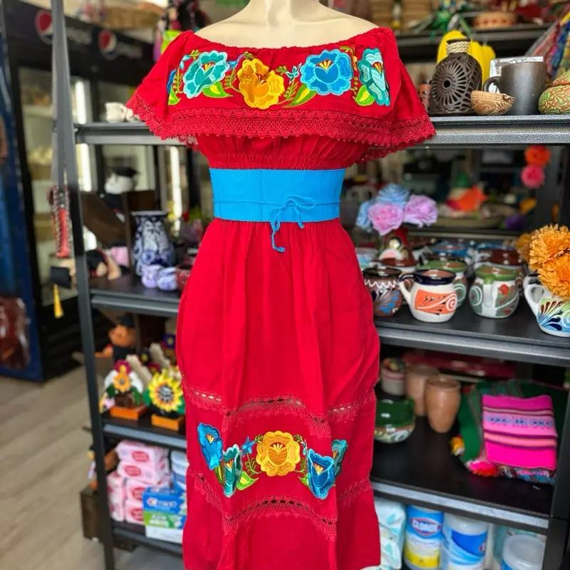 Maria bonita Floral Mexican Dress Casual Comfort