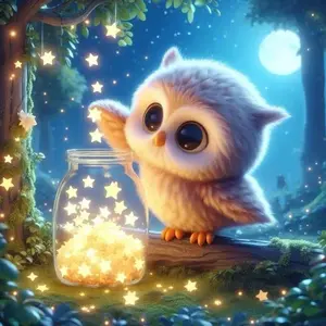 Owl Design DIY Diamond Arts Colorful Painting Kit without Frame, DIY 5D Diamond Arts Colorful Painting Kit, Wall Art Decor for Home Living Room