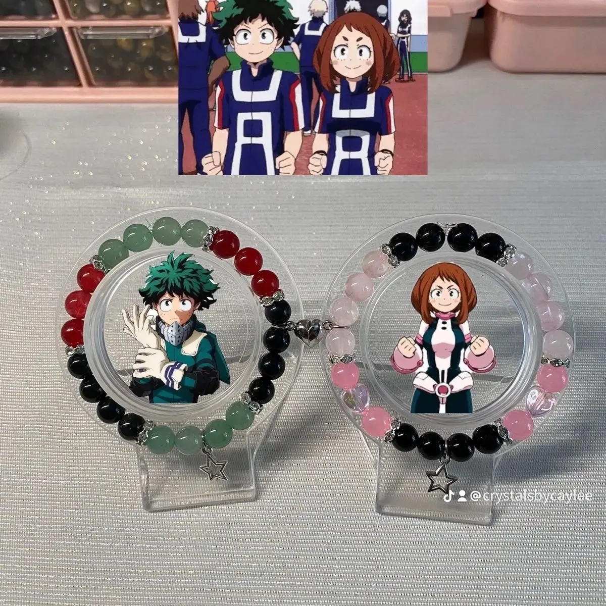 Uraraka x Deku matching bracelets