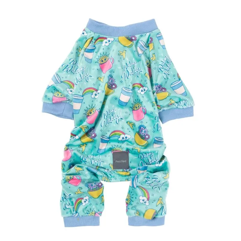 Wakey Wakey Soft Plush Blue Dog Pajamas