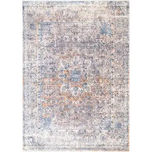 Vintage Toni Medallion Fringe Area Rug