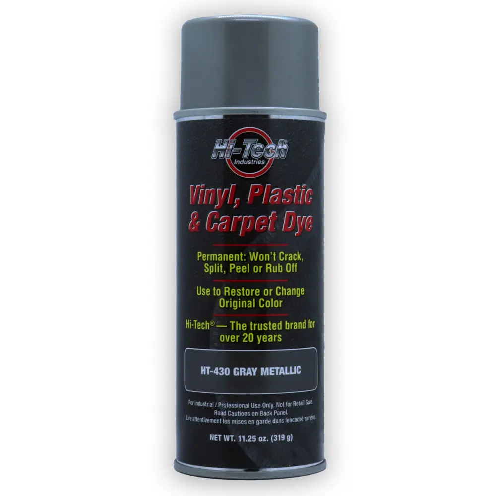 11.25oz Gray Metallic Spray Dye for Vinyl & Carpet - Home Supplies Stain Removal, Automotive Renewal & Restoration (Red Dyes Option Available)