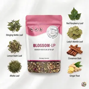 Blossom-Up Natural Herbal Tea Blend, Premium Food & Beverage Drink, Hormone Balance Support for All Stages of Womanhood