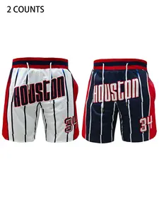 Men's Letter & Number Embroidered Drawstring Waist Basketball Shorts,Athletic Shorts Casual Breathable Regular Fit Shorts,Summer Outfits,Mens Clothing,Basketball Jersey Shorts,Sportswear Clothing, Athletic Wear Shorts Streetwear Sports Shorts, Mesh Shorts