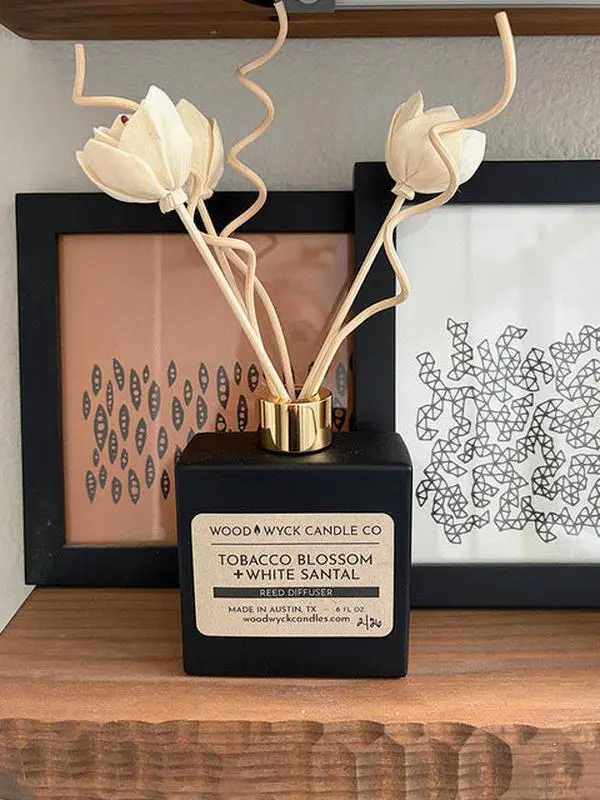 Tobacco Blossom & White Santal Luxury Wood Wick Reed Diffuser