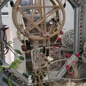 large witch bell wreath Hanging, protection,  witchcraft, spiritual