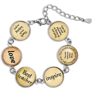Teacher Appreciation Gifts for Women, Teachers Bracelet for Women, Thank You Teacher Bracelet,  to School End of Year Gifts from Students Parents Coworkers