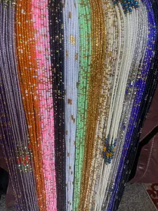 Wholesale Waist Beads – Bulk Multicolored - Randomly Chosen- 5 Per Style- 25 Waist Beads- Tie-On Strands (45”–50”)