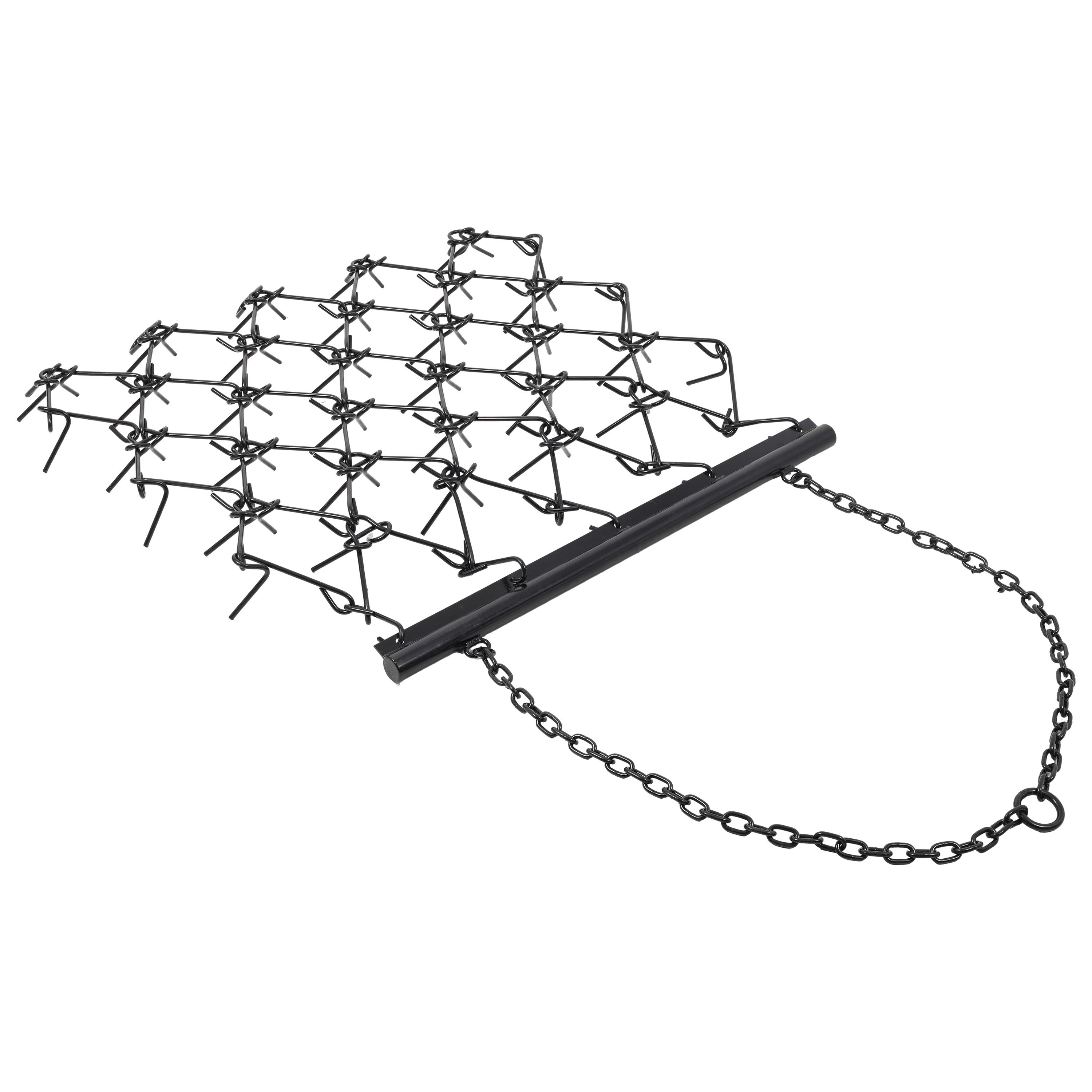 DONEXT Heavy-Duty Steel Drag Harrow Chain Rake, Lawn Leveling Rake - Black Coated Durable Construction, Compatible with ATV, UTV & Compact Utility Tractors for Field Leveling