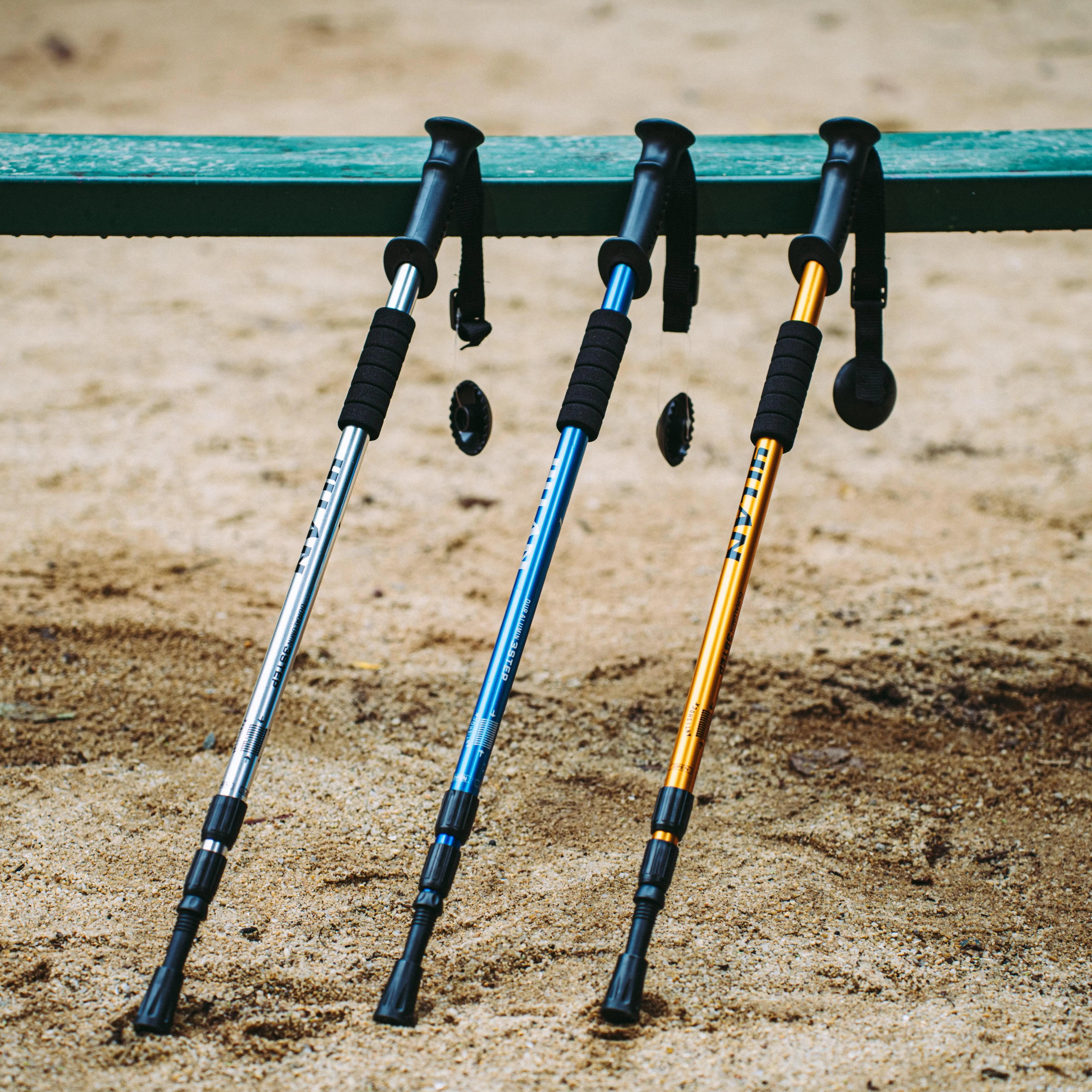 Telescopic Aluminum Alloy Hiking Sticks - Lightweight, Shock-Absorbing & Collapsible with Quick-Adjust Cork Grip Support, Unisex Camping Accessories