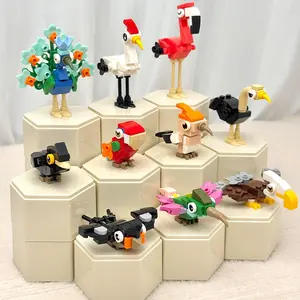 Bird Building Blocks Set, 10 Animal Models for Kids, Educational Toy for Christmas & Birthday Gifts, Fun Desk Decorations, Creative Building Blocks