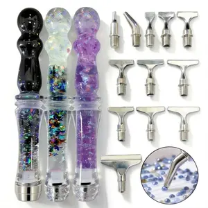 3 Pcs Resin Diamond Art Pens for Gem Art, Multi-placer Drill Pen for Adults & Beginners, ASMR DIY Crafts Stress Relief Tools