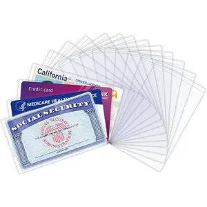 16 count  Card Protector Sleeves/  Card Protector Sleeve/Credit Card Holder,31 Mil Soft Clear Plastic Card Sleeves,  SSN Card Protector
