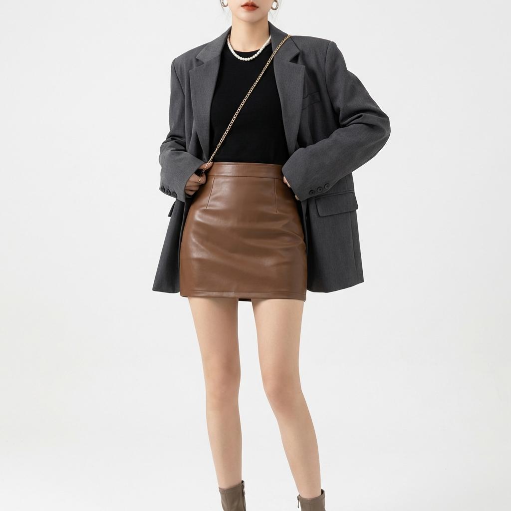 Going Out Faux Leather Skirt