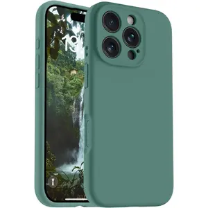 OTOFLY Magnetic for iPhone 16 Pro Max Case,Compatible with Magsafe,Classic Liquid Silicone Mobile Phone Case,Integrated Camera Control Button,Anti-Scratch Microfiber Lining, Pine Green