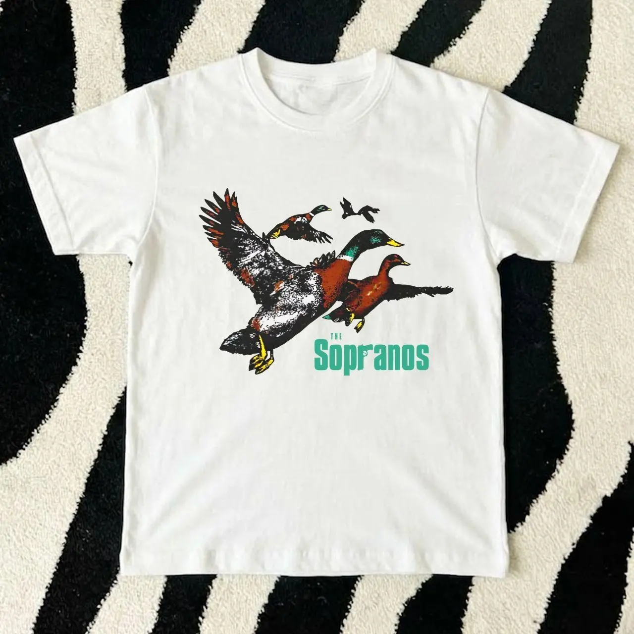 The Sopranos Duck Graphic T-Shirt, Vintage Style TV Series Inspired Tee, Unisex Cotton Casual Shirt