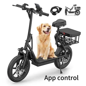 【AOVOPRO-VOLTVOGUE】 ESBS Electric Scooter, Peak Power 750W, TopSpeed 22 mph, 10.5-22.5Ah, Driving Range 20-60 Miles,Rear Disc Brake + Electronic Brake, 14-inch Inflatable Tires.