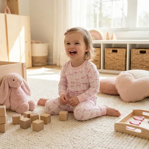 Bamboo Two-Piece Pajama Rosy Ribbon
