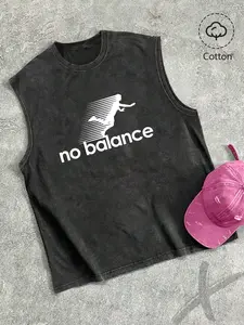 Men's Cotton Vest, Sleeveless, Cartoon Pattern, Loose Fit, Wide Shoulder, Casual Commuter Wear, Perfect Gift for Boyfriend and Husband