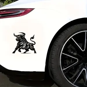 1PC This energetic-style sticker (suitable for car bodies/notebook covers) with lined bull shape + sharp patterns feels like a “portable vitality logo”, striking and eye-catching in daily use