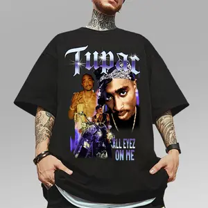 Vintage Retro Tupac All Eyez On Me Shirt, 1990s 2pac Shirt, Rapper Merch, Tupac Shirt