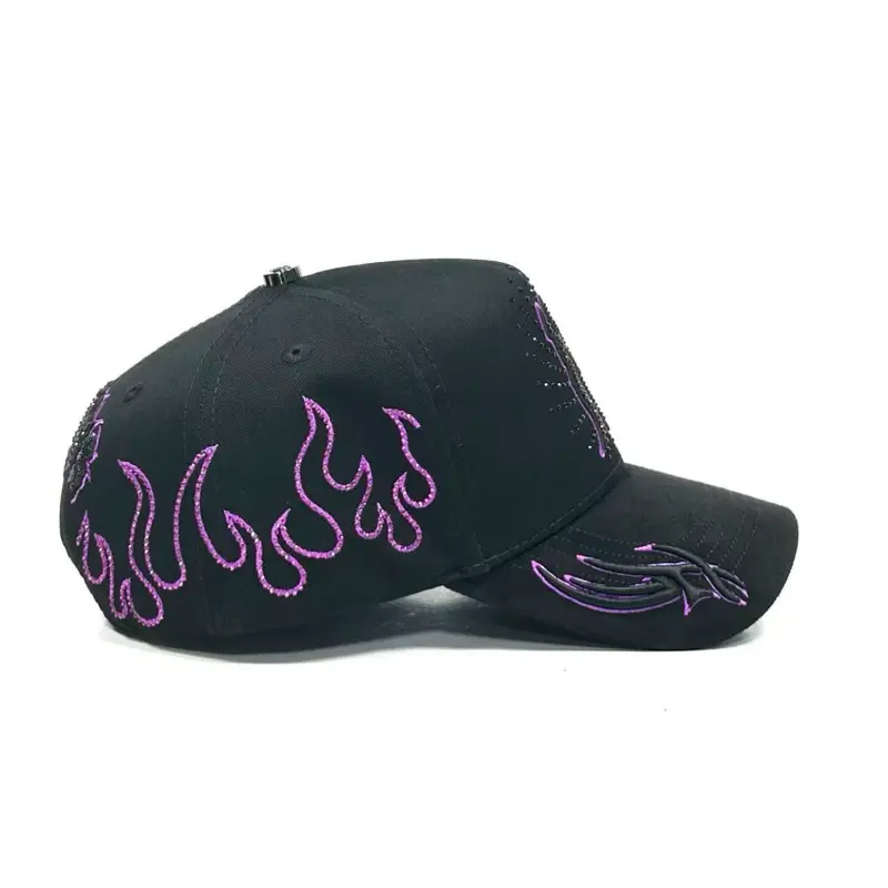 Gorra N Y Flame Crystals purple Gorra N Y Flame Crystals purple
