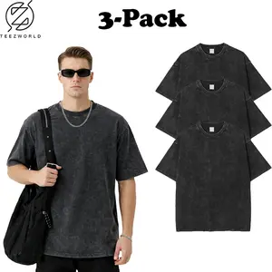 Premium 3-Pack Oversize T-Shirt Bundle – Men’s Heavyweight Cotton Oversized Streetwear Tees, Relaxed Baggy Fit Casual Basic Shirts, Soft Breathable Comfortable Fabric, Minimalist Aesthetic Everyday Outfit Essential