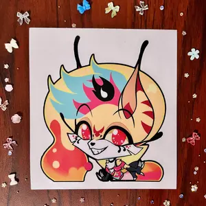 Beezlebub Helluva Boss 5x5 Weatherproof Car Decal Peeker Sticker - High-Quality Design