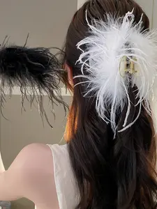 Elegant Feather Hair Clip, Single Piece Hair Accessory, Perfect for Styling & Decoration, Ideal Gift for Women & Girls