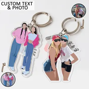 [NEW] Personalized Best Friends Photo Keychain, Custom Photo Gift for Besties & Soul Sisters