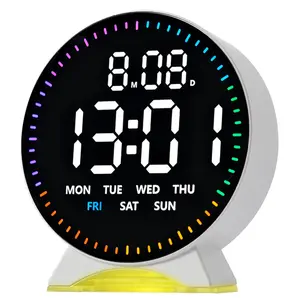 Romantic Style Electronic Clock Digital Bedside Alarm Clock with Jump Second Display Easy to Read Date Week for Bedroom Home Office Decor Digital Alarm Clocks