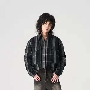 EPIC POETRY Plaid Puffer Jacket