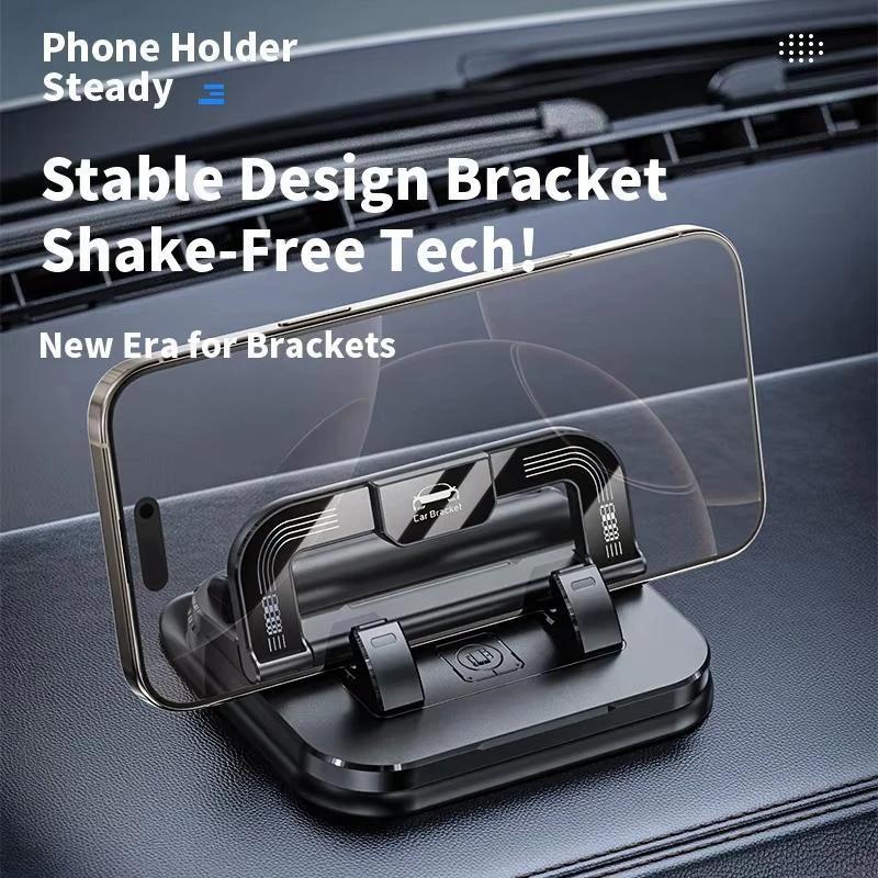 Car phone holder, portable mobile phone holder, stable and durable.In-built parking number plate function, quickly switch to a phone number plate.