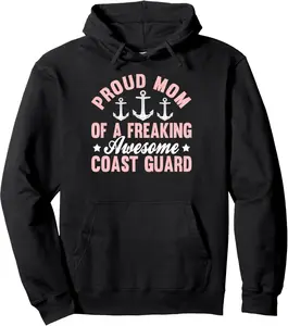 Coast Guard USCG Mom Mother Pullover Hoodie