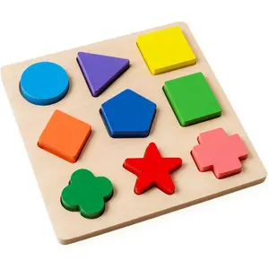 GYBBER&MUMU Preschool Colorful Wooden Shape Puzzle