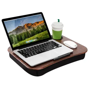 Cup Holder Lap Desk for Office and Home Use - Ideal Mobile Workspace for Laptops and Beverages