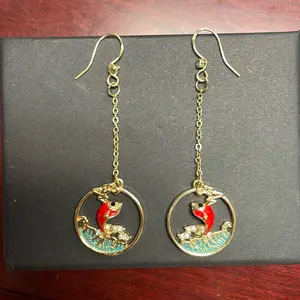 Dangle Hook Koi Earrings