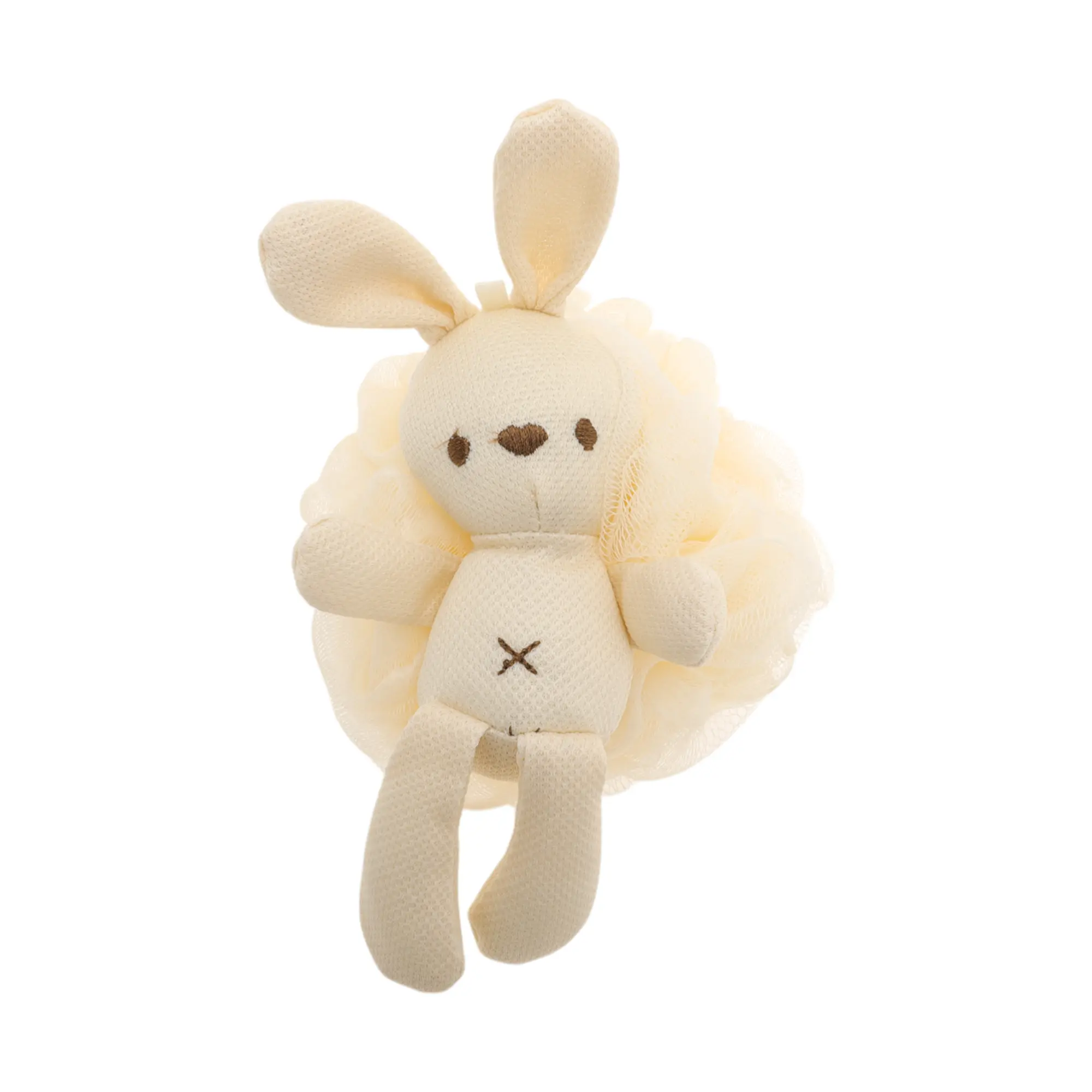 VOCOSTE Rabbit Bath Shower Loofah Sponge 1 Pc 4.72"x4.72"