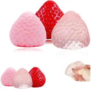 Sports & Outdoors3Pcs Strawberry Stress Reliever for Adults - Soft Slow-Rise Squishy, Desk Fidget Sensory Tools for Anxiety Relief