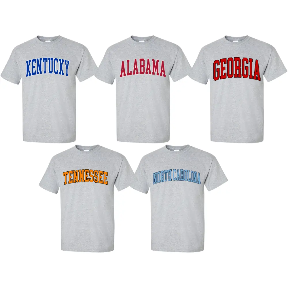 Vintage Varsity College T Shirt, Sport Grey Color Shirt, Football Fan Graphic Tee, Classic Sports Streetwear Shirt, Gift For Men Women